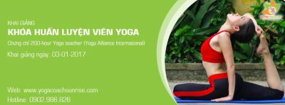 Tuyển học viên Khóa 2 Huấn luyện viên, giáo viên Yoga – chứng chỉ 200-hour lấy Bằng quốc tế – 03/01/2017